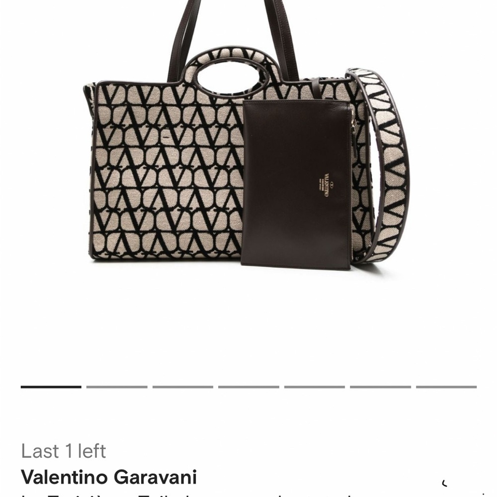 Valentino Garavani Black and Cream Tote Bag